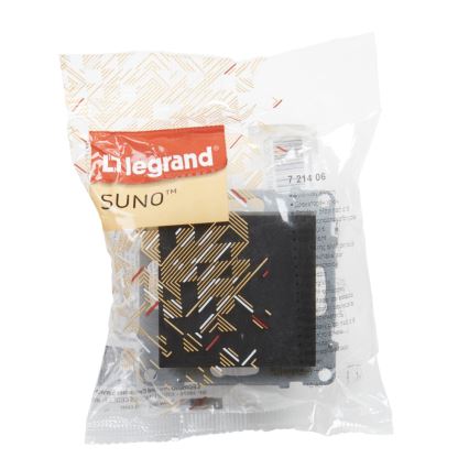 Legrand - Trappenschakelaar zonder afdekraam nr. 6 SUNO zwart