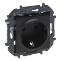 Legrand - Wandcontactdoos SCHUKO zonder afdekraam NILOE STEP 250V zwart