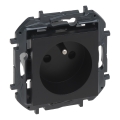 Legrand - Wandcontactdoos zonder afdekraam 250V/16A NILOE STEP zwart