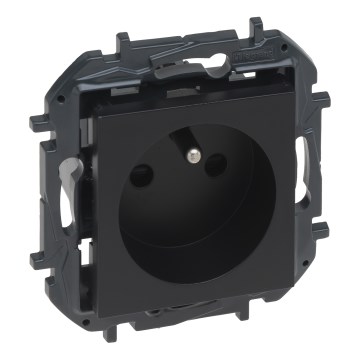 Legrand - Wandcontactdoos zonder afdekraam 250V/16A NILOE STEP zwart