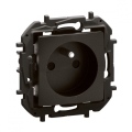 Legrand - Wandcontactdoos zonder afdekraam 250V/16A NILOE zwart