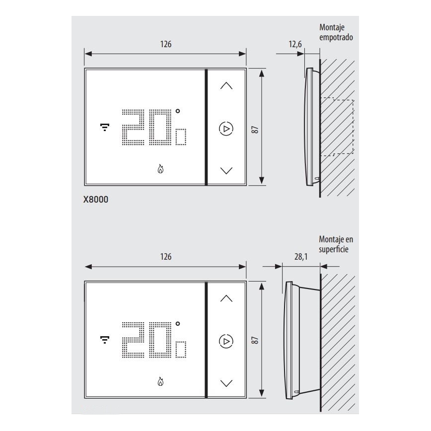 Legrand XW8002W - Slimme Thermostaat SMARTHER 230V Wi-Fi wit