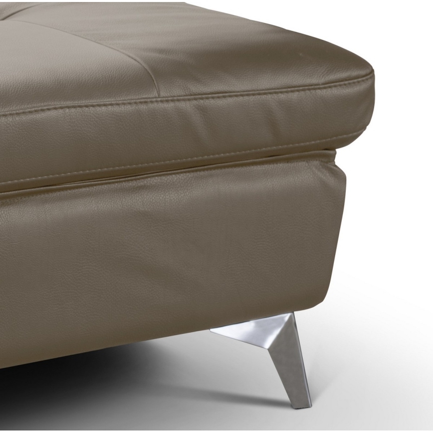 Leren poef SALERNO II 66x100 cm bruin