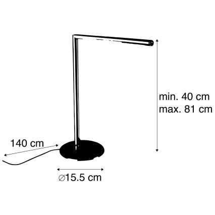 Leuchten Direkt 11011-55 - Dimbare LED Tafel Lamp DAWDA LED/4,8W/230V