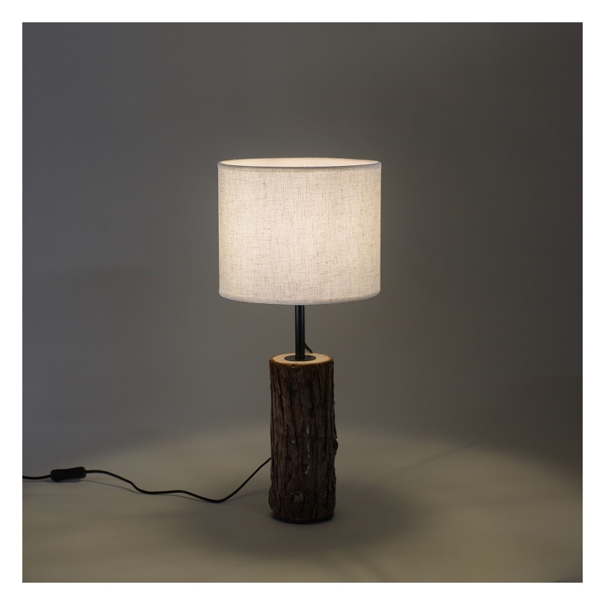 Leuchten Direkt 11233-79 - Tafellamp BARK 1xE27/40W/230V hout