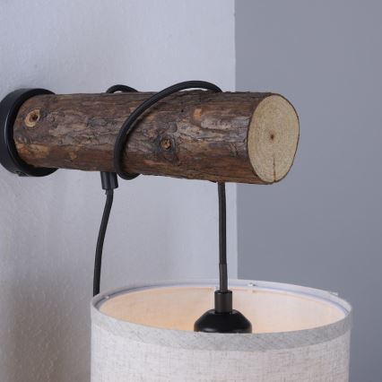 Leuchten Direkt 11235-79 - Wandlamp BARK 1xE27/40W/230V hout