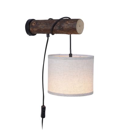 Leuchten Direkt 11235-79 - Wandlamp BARK 1xE27/40W/230V hout