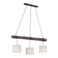 Leuchten Direkt 11238-79 - Hanglamp aan kabel BARK 3xE27/40W/230V hout