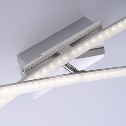 Leuchten Direkt 11272-55 - LED Hanglamp voor Oppervlak Montage SIMON 2xLED/8W/230V mat chroom