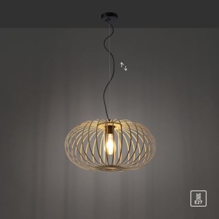 Leuchten Direkt 11409-79 - Hanglamp aan een koord RACOON 1xE27/40W/230V bamboe