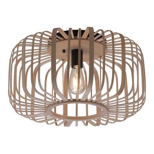 Leuchten Direkt 11413-79 - Bevestigde hanglamp RACOON 1xE27/40W/230V diameter 50 cm bamboe