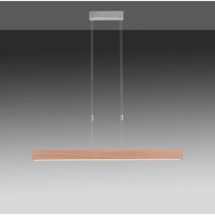 Leuchten Direkt 11420-78 - LED-hanglamp aan kabel AMANDA LED/30W/230V 2700-5000K 110 cm bruin