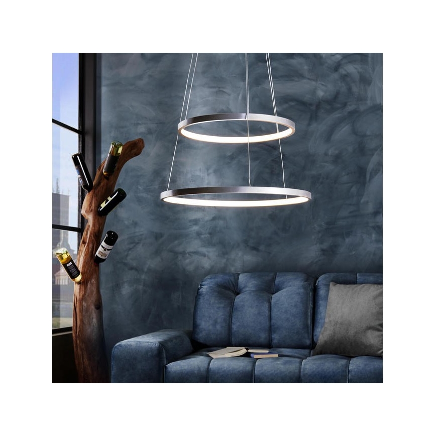 Leuchten Direkt 11525-21 - LED-kroonluchter aan draad CIRCLE 1xLED/15W/230V + LED/25W