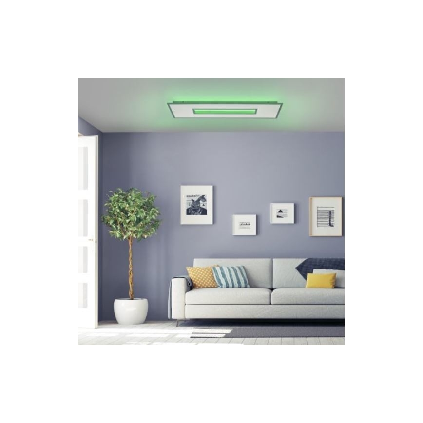 Leuchten Direkt 11646-16 - Dimbare LED RGB Plafond Lamp RECESS 1xLED/41W/230V + 1xLED/7,5W + afstandsbediening