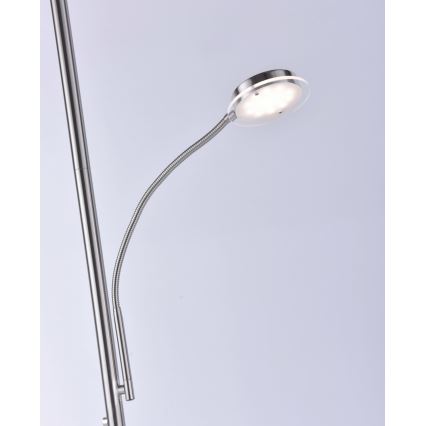 Leuchten Direkt 11709-55 - LED dimbare vloerlamp HANS LED/22W/230V + LED/4W