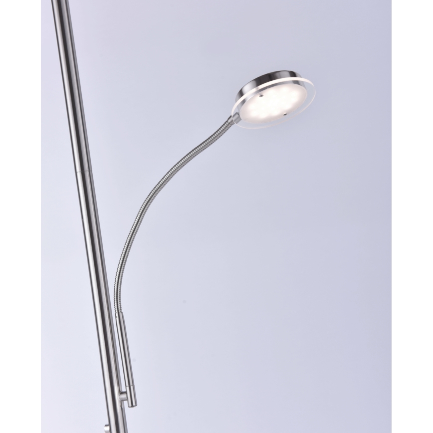 Leuchten Direkt 11709-55 - LED dimbare vloerlamp HANS LED/22W/230V + LED/4W