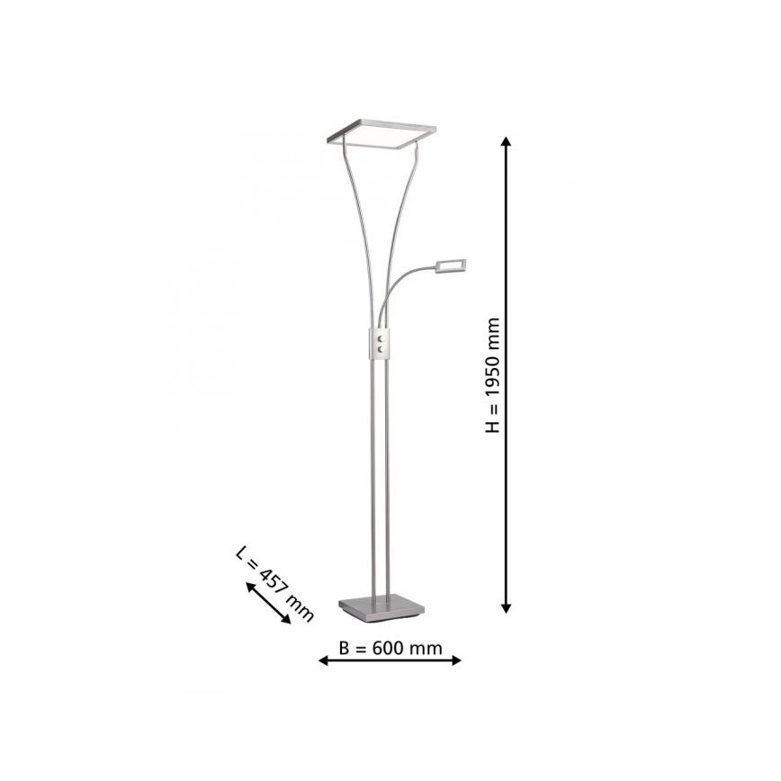 Leuchten Direkt 11722-55 - Dimbare LED-lamp MARIAN LED/33,5W/230V + LED/3,6W