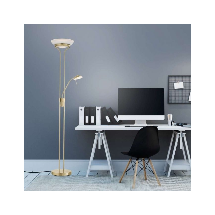 Leuchten Direkt 11730-60 - LED dimbare vloerlamp ZAHARA LED/16W/230V + LED/5W