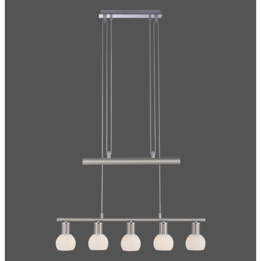 Leuchten Direkt 11939-55 - Hanglamp aan een koord BENEDIKT 5xE14/40W/230V