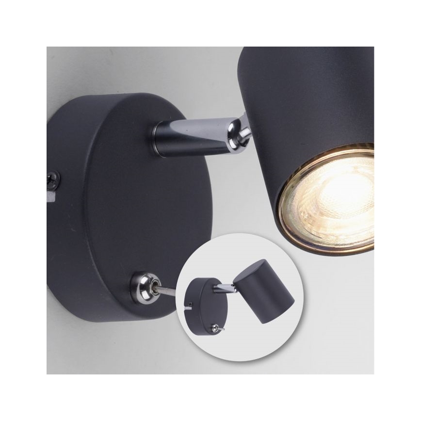 Leuchten Direkt 11941-13 - LED Wand Spot TARIK 1xGU10/5W/230V zwart