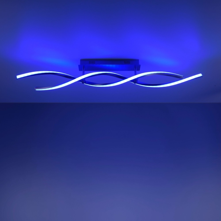 Leuchten Direkt 11993-55 - Dimbare LED RGB Hanglamp voor Oppervlak Montage SWING 2xLED/8,5W/230V 2700-5000K + afstandsbediening