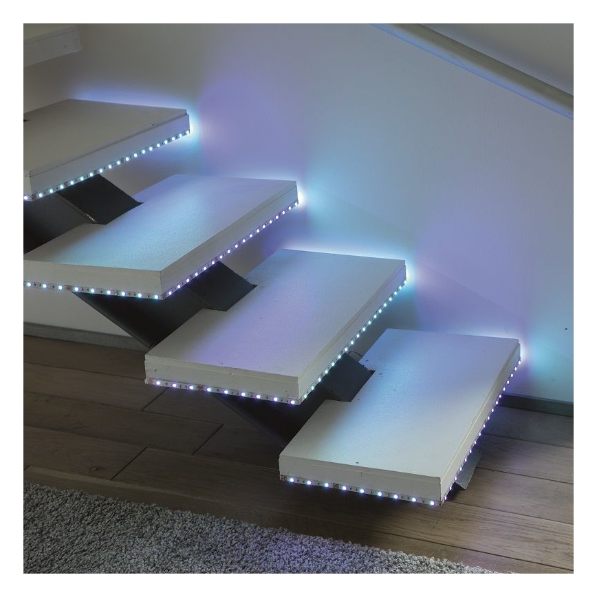 Leuchten Direkt 1210-70-BH - Dimbare LED RGB Strip TEANIA 3m 16,2W/12/230V + afstandsbediening