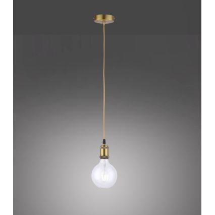 Leuchten Direkt 13570-60 - Hanglamp aan een koord DIY 1xE27/60W/230V messing