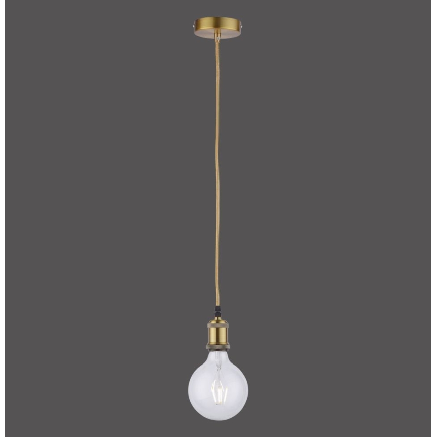 Leuchten Direkt 13570-60 - Hanglamp aan een koord DIY 1xE27/60W/230V messing