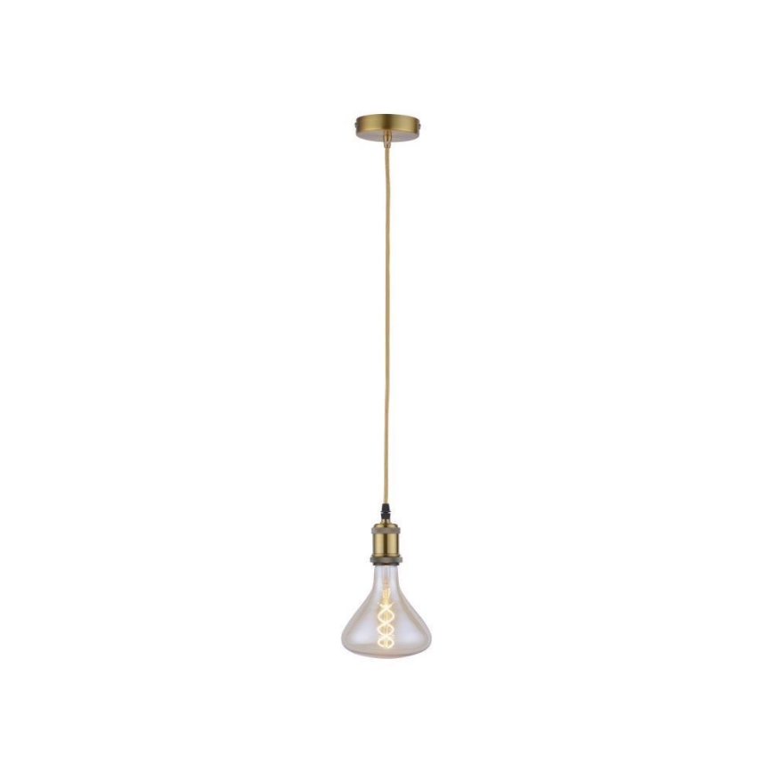 Leuchten Direkt 13570-60 - Hanglamp aan een koord DIY 1xE27/60W/230V messing