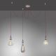 Leuchten Direkt 13571-20 - Hanglamp aan een koord DIY 3xE27/60W/230V koper