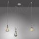 Leuchten Direkt 13571-55 - Hanglamp aan een koord DIY 3xE27/60W/230V mat chroom