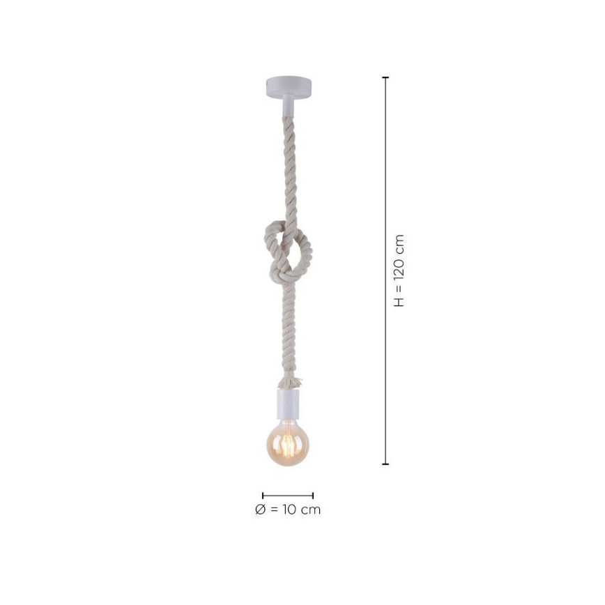 Leuchten Direkt 13572-16 - Hanglamp aan een koord DIY 1xE27/10W/230V wit