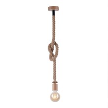 Leuchten Direkt 13572-79 - Hanglamp aan een koord DIY 1xE27/10W/230V bruin