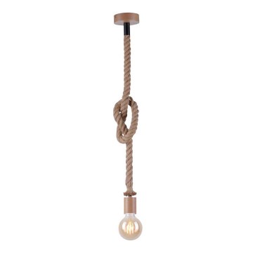 Leuchten Direkt 13572-79 - Hanglamp aan een koord DIY 1xE27/10W/230V bruin