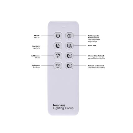 Leuchten Direkt 14017-55 - Dimbare LED Plafond Lamp  IVEN 2xLED/20W/230V + afstandsbediening