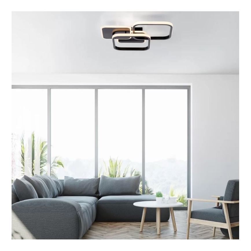 Leuchten Direkt 14117-18 - LED Plafondlamp SEVENT LED/36W/230V zwart