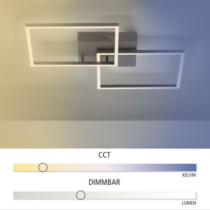 Leuchten Direkt 14141-18 - LED Dimlicht + afstandsbediening IVEN 2xLED/13,5W/230V + AB