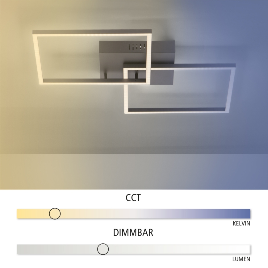 Leuchten Direkt 14141-18 - LED Dimlicht + afstandsbediening IVEN 2xLED/13,5W/230V + AB