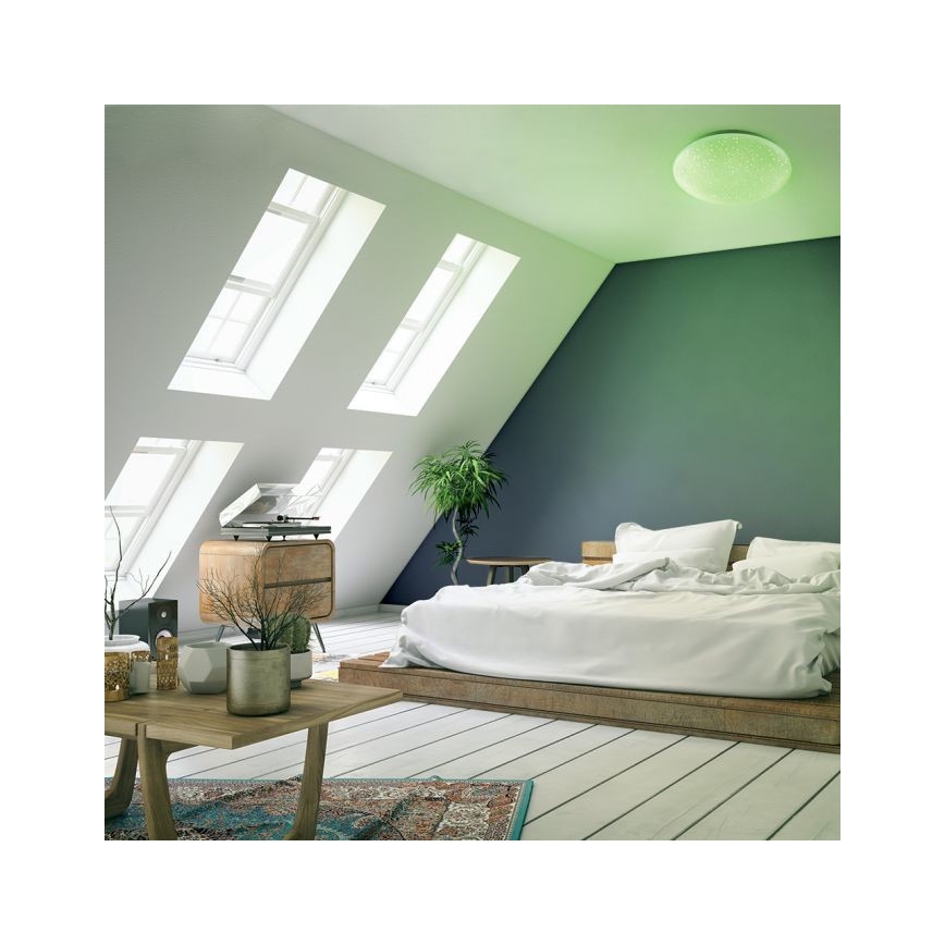 Leuchten Direkt 14241-16 - Dimbare LED RGB Plafond Lamp SKYLER LED/5,6W/230V + afstandsbediening