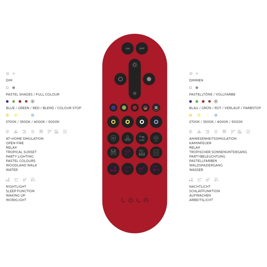 Leuchten Direkt 14281-16 -Dimbare LED RGB Plafond Lamp NAOMI LED/51,8W/230V Tuya + afstandsbediening