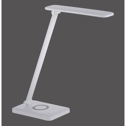 Leuchten Direkt 14415-16 - Dimbare LED Tafel Lamp met Touch Aansturing en Draadloos Opladen FLORENTINA LED/5W/230V 3000-5000K wit + USB