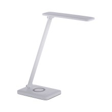 Leuchten Direkt 14415-16 - Dimbare LED Tafel Lamp met Touch Aansturing en Draadloos Opladen FLORENTINA LED/5W/230V 3000-5000K wit + USB
