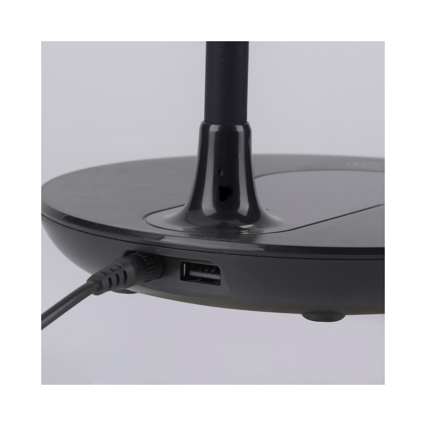 Leuchten Direkt 14416-18 - Dimbare LED Tafel Lamp met Touch Aansturing en Draadloos Opladen ASTRID LED/5W/230V 3000/4000/5500K + USB