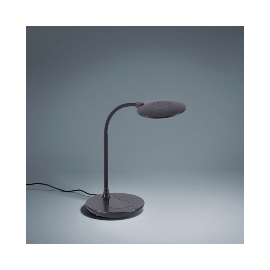 Leuchten Direkt 14416-18 - Dimbare LED Tafel Lamp met Touch Aansturing en Draadloos Opladen ASTRID LED/5W/230V 3000/4000/5500K + USB