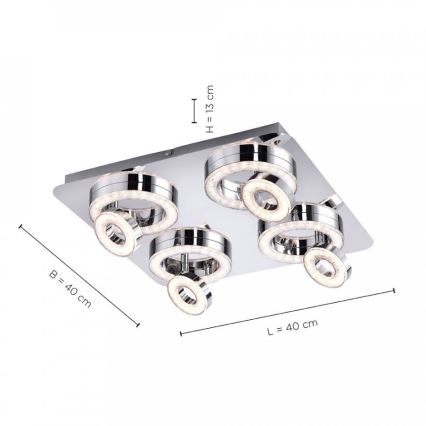 Leuchten Direkt 14522-17 - LED Spot TIM 4xLED/2,8W/230V + 4xLED/3,1W