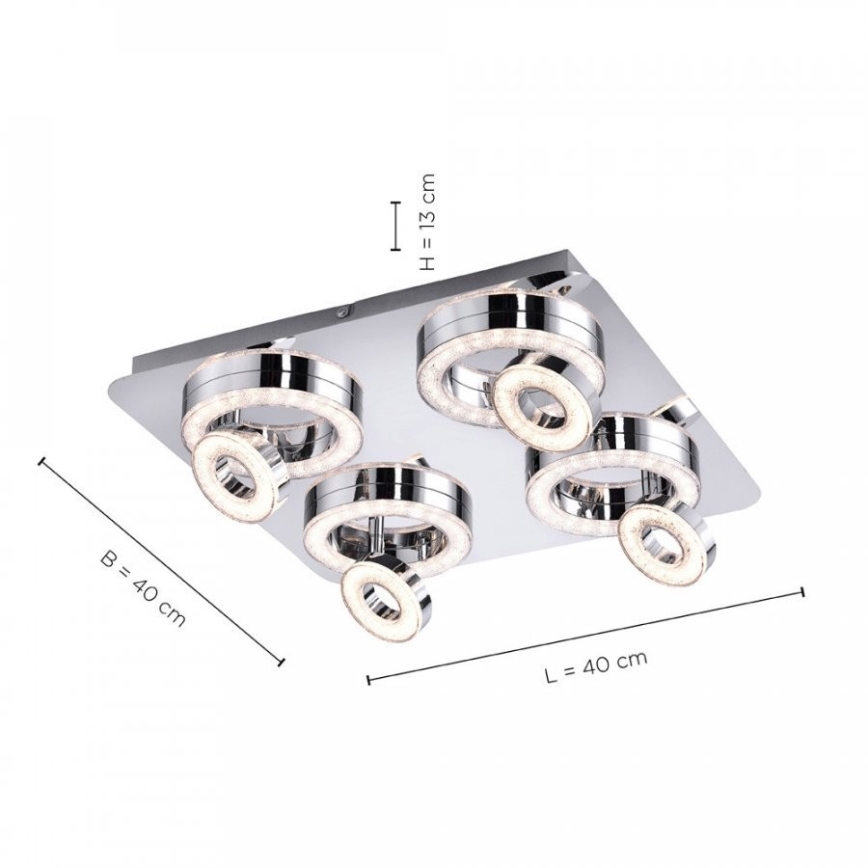 Leuchten Direkt 14522-17 - LED Spot TIM 4xLED/2,8W/230V + 4xLED/3,1W
