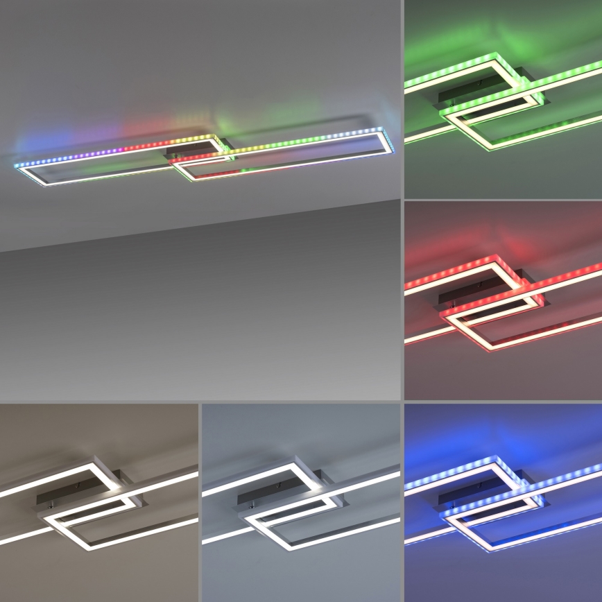 Leuchten Direkt 14635-55 - Dimbare LED RGB plafondlamp FELIX LED/34,5W/230V