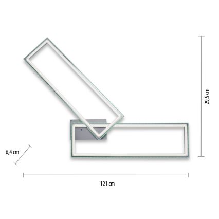 Leuchten Direkt 14635-55 - Dimbare LED RGB plafondlamp FELIX LED/34,5W/230V