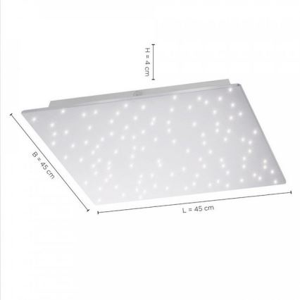 Leuchten Direkt 14671-55 - Dimbare LED Plafond Lamp SPARKLE LED/18W/230V 2700-5000K + afstandsbediening