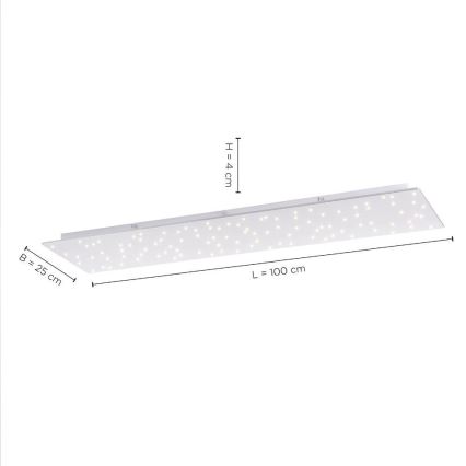 Leuchten Direkt 14672-55 - Dimbare LED Plafond Lamp SPARKLE LED/18W/230V 2700-5000K + afstandsbediening